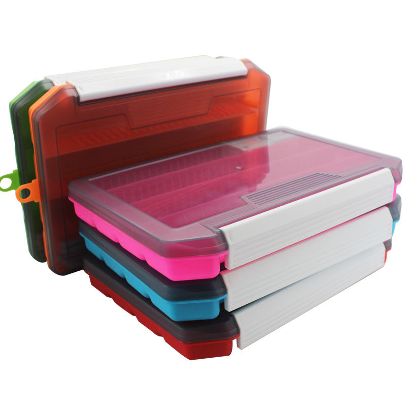 Fishing Lure Box - Zeskleurige enkellaagse aasdoos met vier vakken,