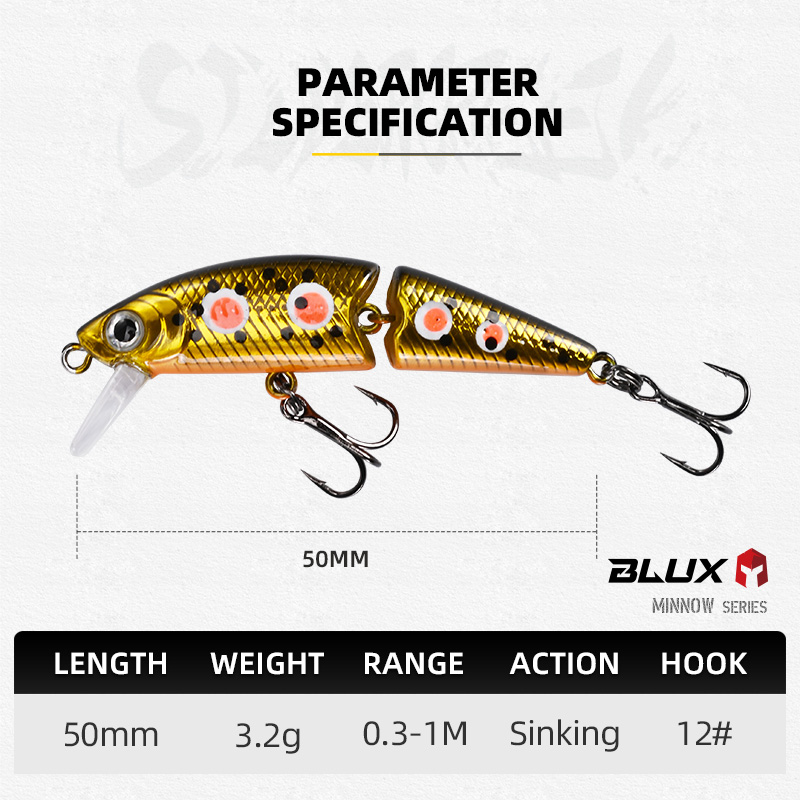BLUX DR. Minnow Joint 50S Swim - Fishing Lure Swimbait recensie en prijs