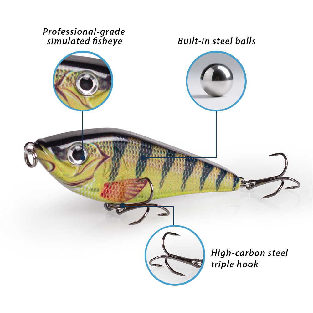 80mm/15.5g Muskies Jerkbait Sn - Fishing Lure Jerkbait recensie en prijs