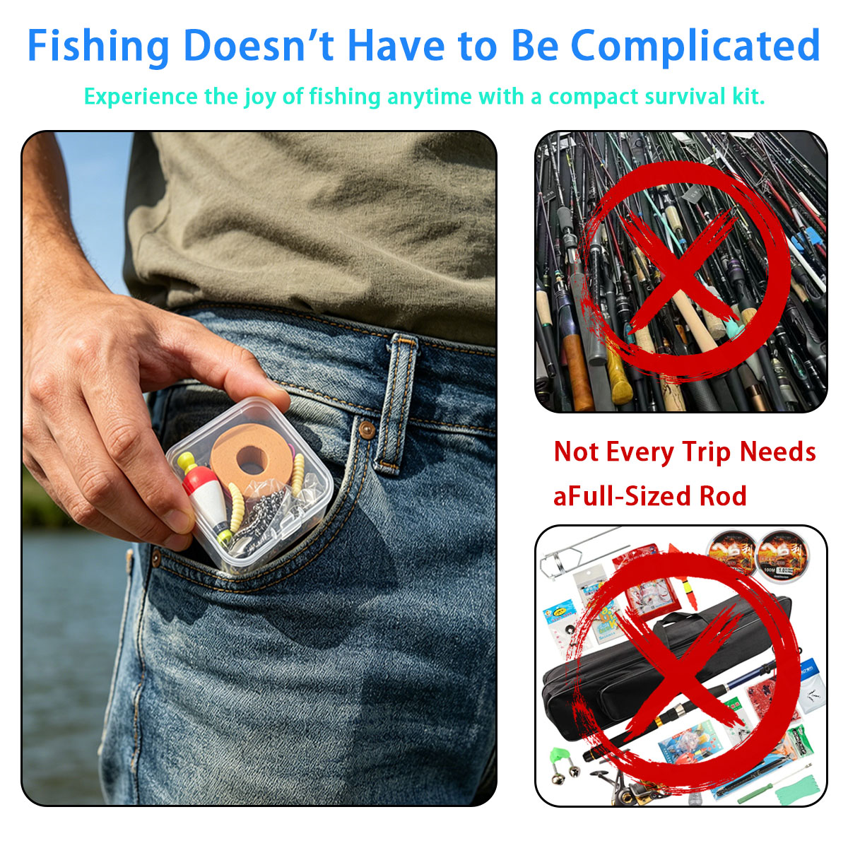 Draagbare noodvisuitrusting, d - Fishing Lure Box recensie en prijs