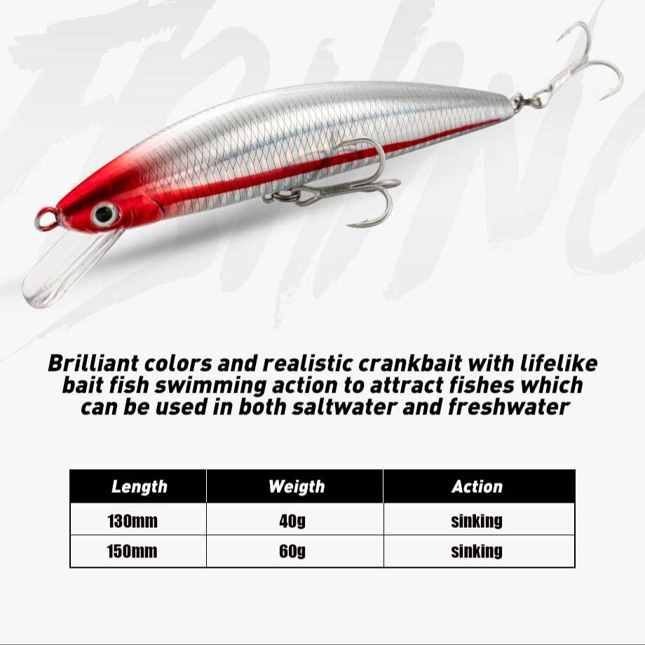 Visaas zinken Minnow 13cm 15cm - Fishing Lure Jerkbait recensie en prijs